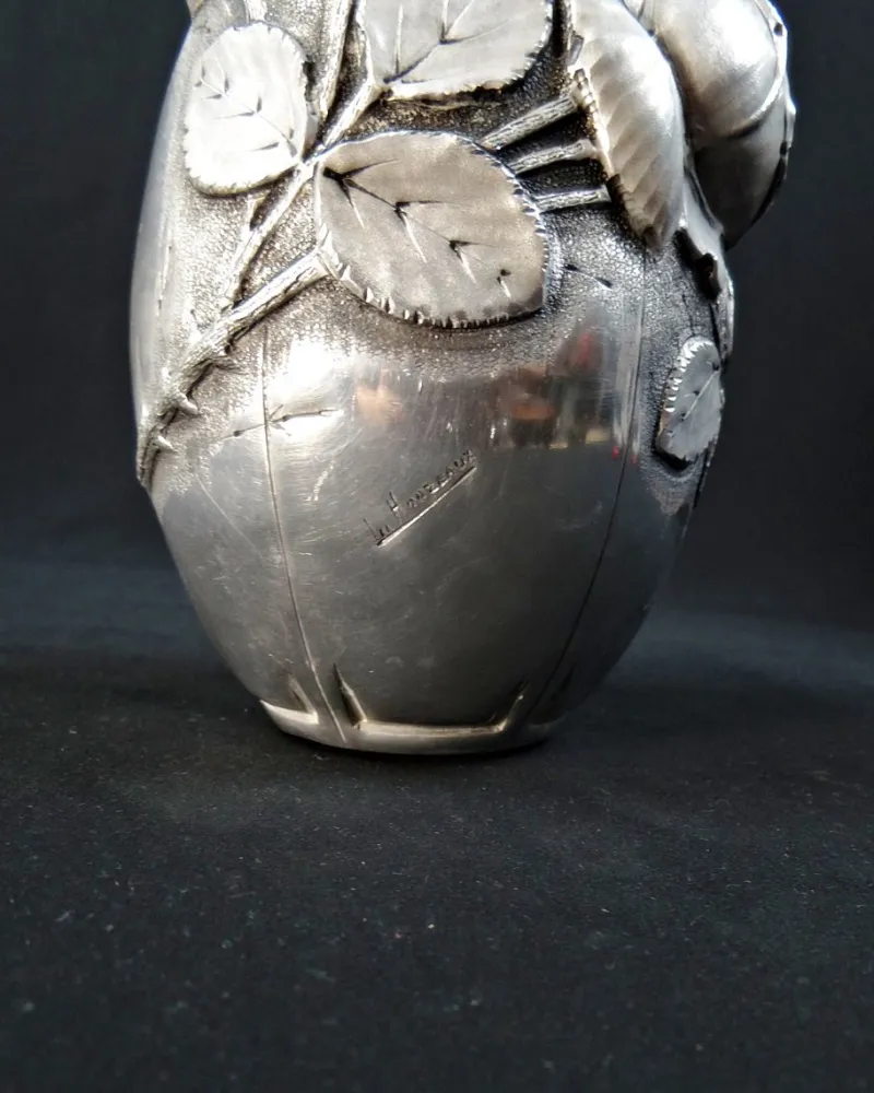 Outlet Pamono Art Nouveau Vase in Metalwork, 1920