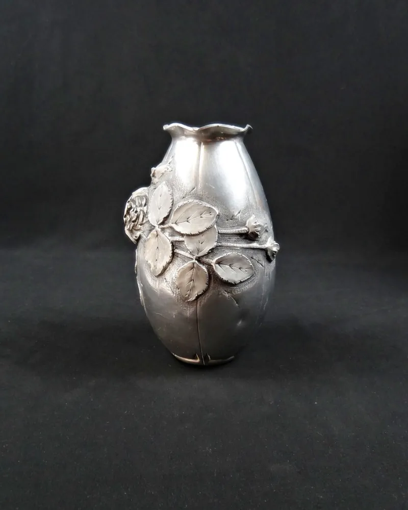Outlet Pamono Art Nouveau Vase in Metalwork, 1920