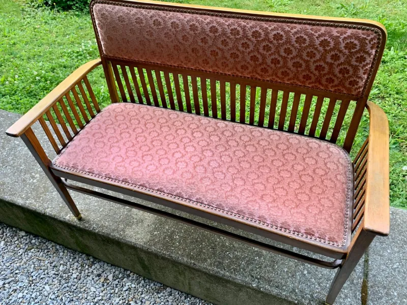 Pamono Art Nouveau Vienna Sofa and Armchairs by J.J Kohn for Jacob & Josef Kohn, 1890s, Set of 4> Living Room Sets