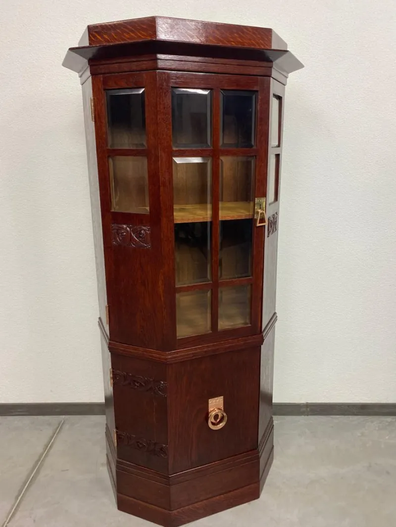 Online Pamono Art Nouveau Vitrines in the style of Joseph Maria Olbrich, 1890s-1910s, Set of 2