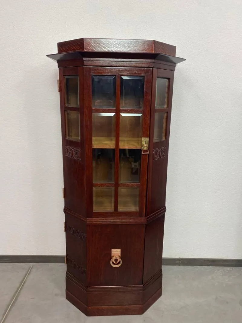 Online Pamono Art Nouveau Vitrines in the style of Joseph Maria Olbrich, 1890s-1910s, Set of 2