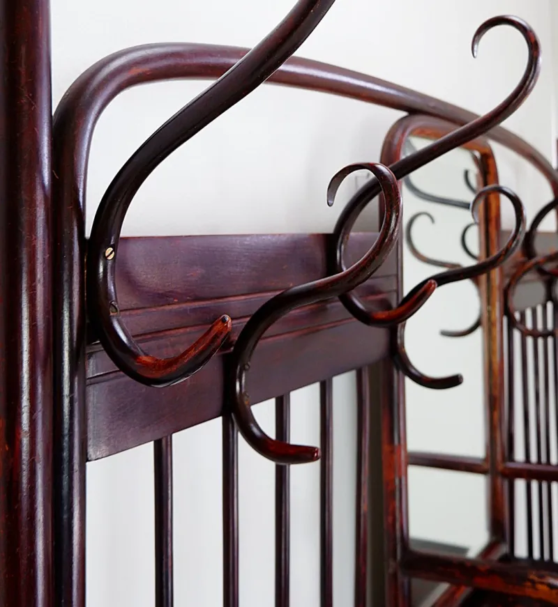 Pamono Art Nouveau Wall Mounted Coat Rack from Thonet, Vienna, 1900s> Racks, Hooks & Valets