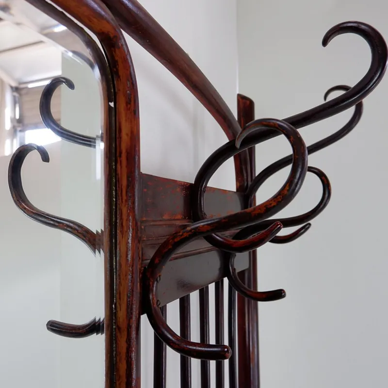Pamono Art Nouveau Wall Mounted Coat Rack from Thonet, Vienna, 1900s> Racks, Hooks & Valets