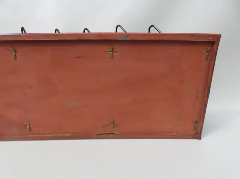 Pamono Art Nouveau Wall Newspaper Stand in Metal Bordeau Red, Black & Gold, 1890s> Magazine Racks