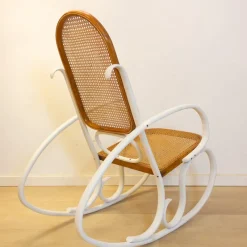 Sale Pamono Art Nouveau Wicker Rocking Chair, Spain, Late 19th Century