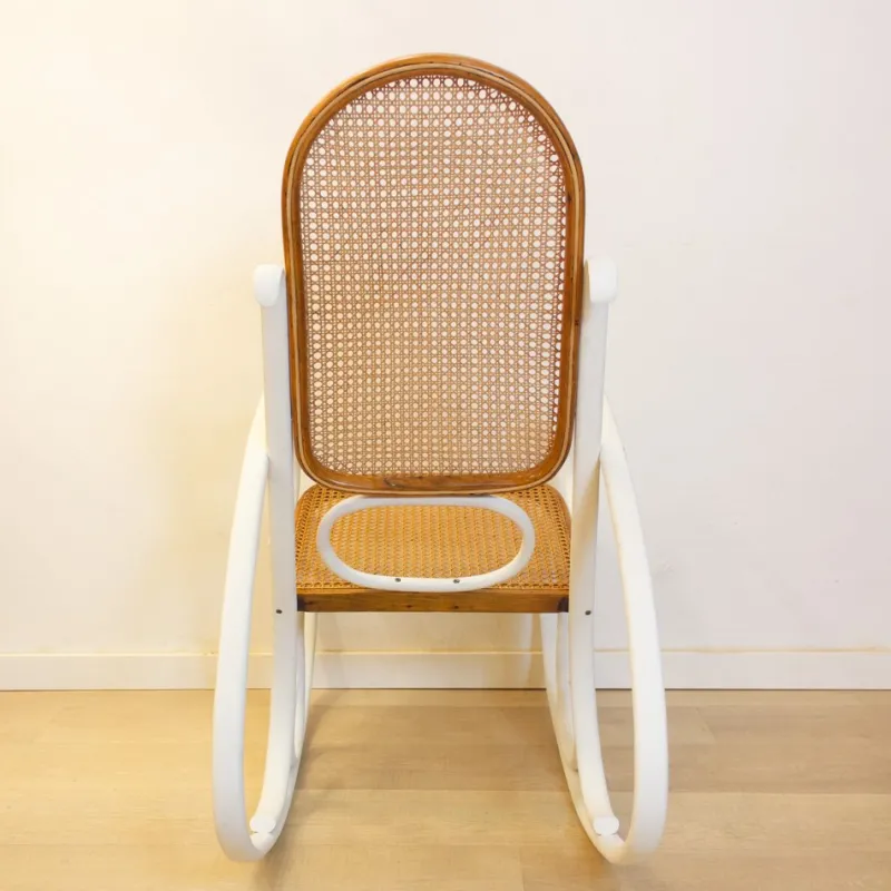 Sale Pamono Art Nouveau Wicker Rocking Chair, Spain, Late 19th Century
