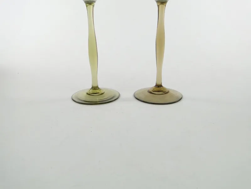Hot Pamono Art Nouveau Wine Glasses, Poland, 1890s, Set of 2