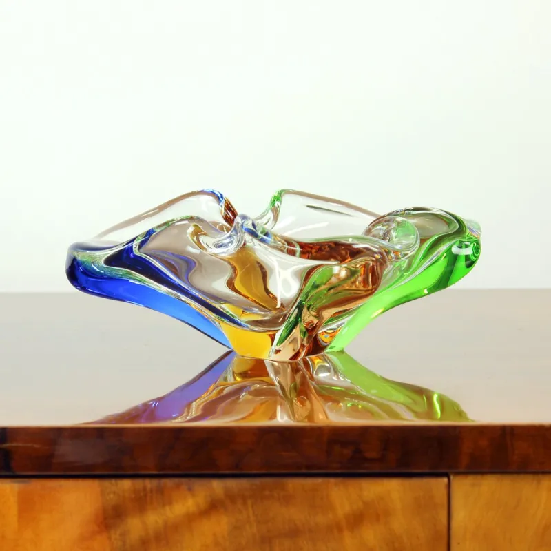 Sale Pamono Art Rhapsody Collection Bowl in Glass by Frantisek Zemek, Former Czechoslovakia, 1960s