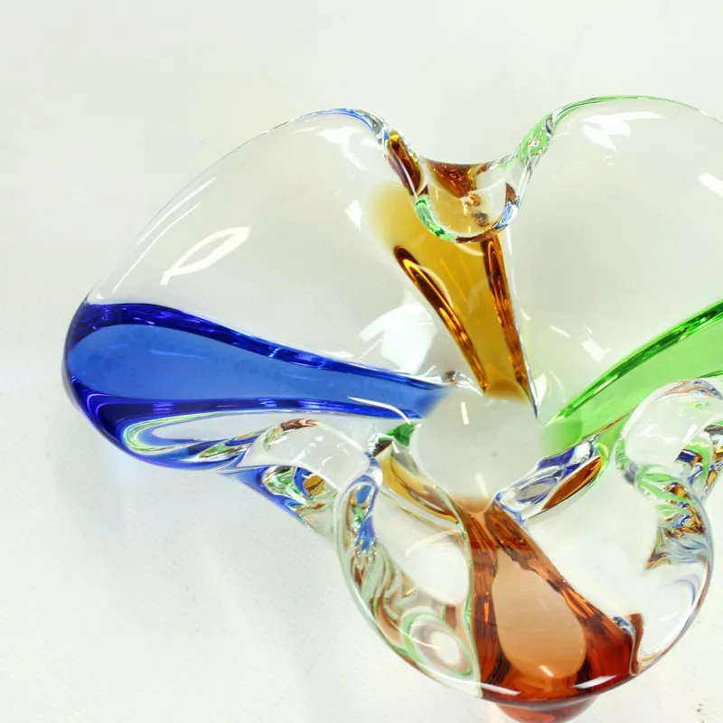 Sale Pamono Art Rhapsody Collection Bowl in Glass by Frantisek Zemek, Former Czechoslovakia, 1960s