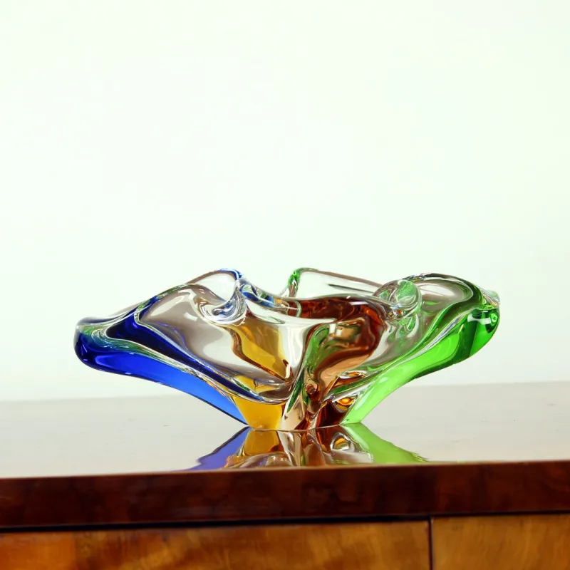 Sale Pamono Art Rhapsody Collection Bowl in Glass by Frantisek Zemek, Former Czechoslovakia, 1960s