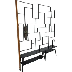 Pamono Art Wall Unit or Room Divider with Sculpture by Jelínek, 1960s> Room Dividers & Screens