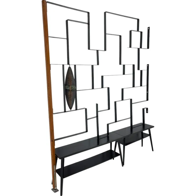 Pamono Art Wall Unit or Room Divider with Sculpture by Jelínek, 1960s> Room Dividers & Screens