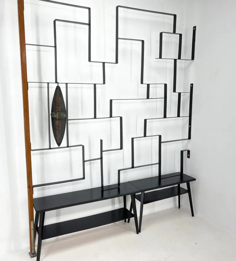Pamono Art Wall Unit or Room Divider with Sculpture by Jelínek, 1960s> Room Dividers & Screens