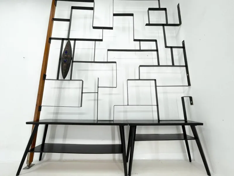 Pamono Art Wall Unit or Room Divider with Sculpture by Jelínek, 1960s> Room Dividers & Screens