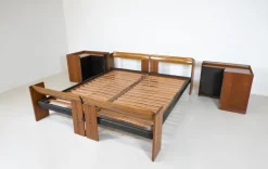 Pamono Artona Bed with Nightstands by Afra and Tobia Scarpa for Maxalto, 1970s, Set of 3> Living Room Sets