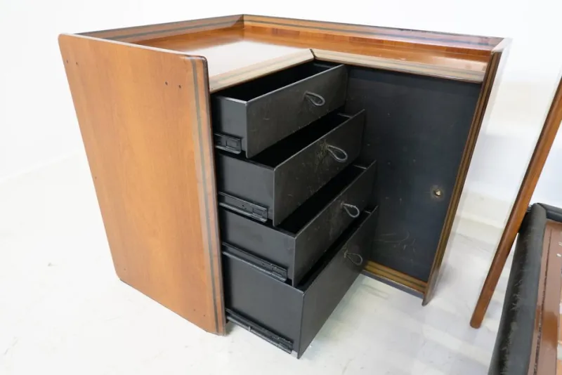 Pamono Artona Bed with Nightstands by Afra and Tobia Scarpa for Maxalto, 1970s, Set of 3> Living Room Sets