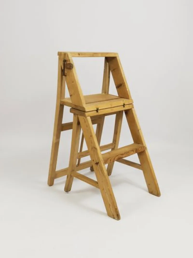 Clearance Pamono Arts & Crafts Metamorphic Library Steps Folding Ladder Chair, Vienna, 1900s