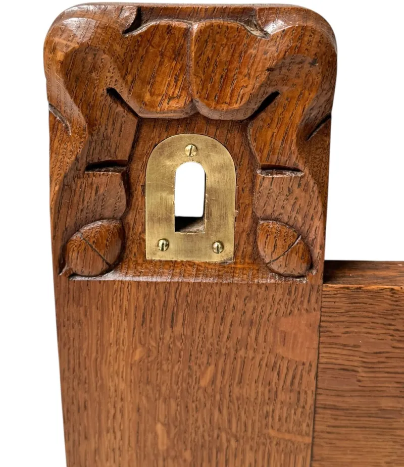 Online Pamono Arts & Crafts Wall Mirror with Hand-Carved Frogs from Kobus De Graaff, 1900s