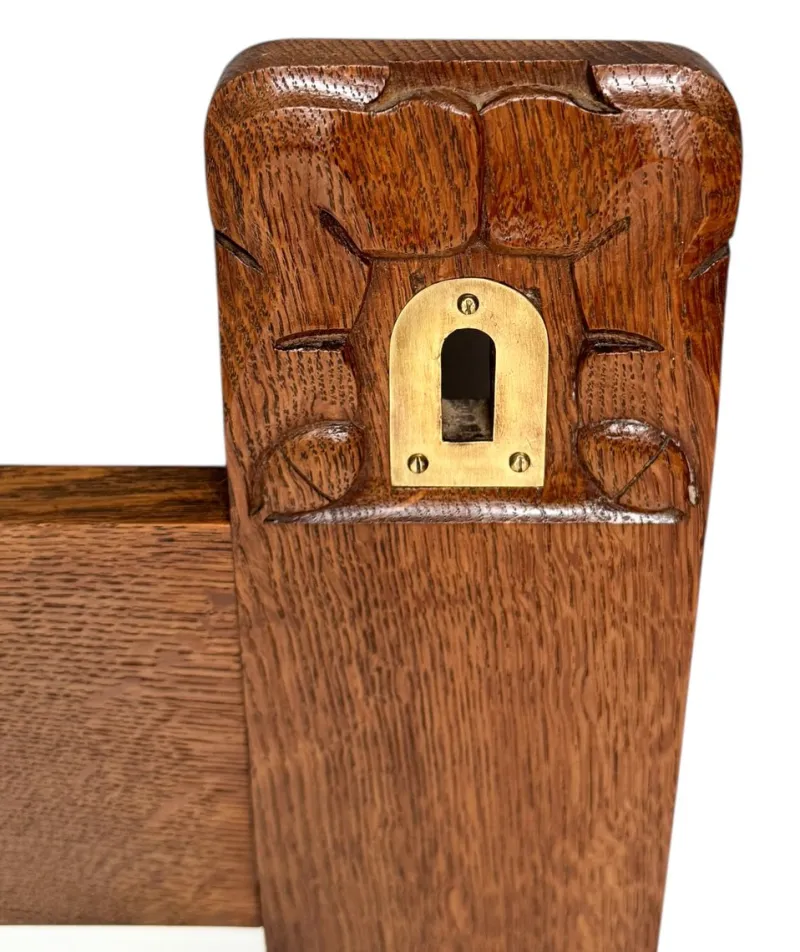 Online Pamono Arts & Crafts Wall Mirror with Hand-Carved Frogs from Kobus De Graaff, 1900s