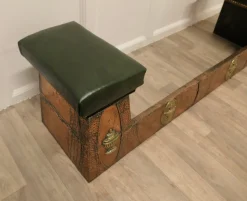 Best Pamono Arts and Crafts Beaten Copper and Brass Club Fender Inglenook Fireside Seat