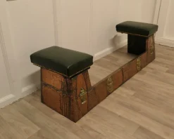 Best Pamono Arts and Crafts Beaten Copper and Brass Club Fender Inglenook Fireside Seat