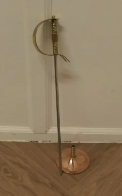 Discount Pamono Arts and Crafts Copper and Brass Sword Poker, 1890s