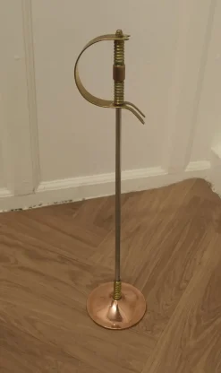 Discount Pamono Arts and Crafts Copper and Brass Sword Poker, 1890s
