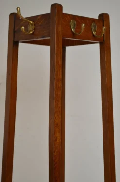 Discount Pamono Arts and Crafts Oak Hall Stand Coat Rack, 1900