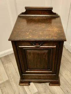 Pamono Arts and Crafts Oak Purdonium Coal Box><noscript><img width=
