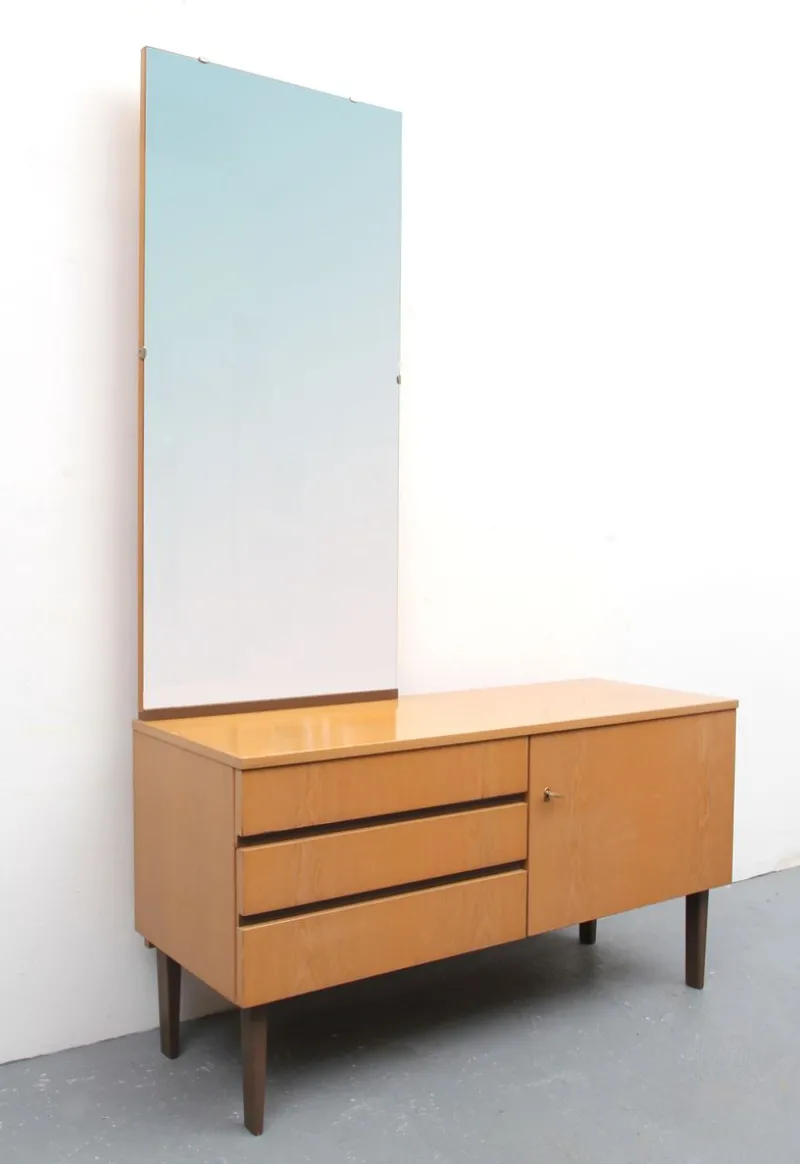 New Pamono Ash Dressing Table with Mirror, 1960s
