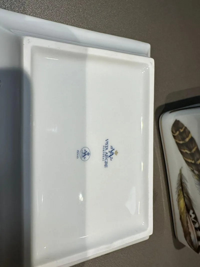 Pamono Ashtray and Inkwell Set by Vista Alegre, Set of 2> Ashtrays & Catchalls
