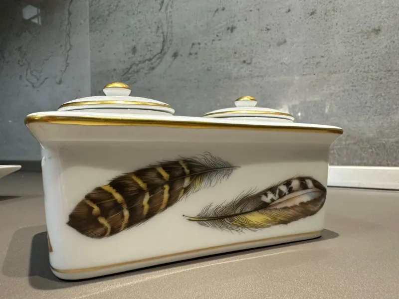 Pamono Ashtray and Inkwell Set by Vista Alegre, Set of 2> Ashtrays & Catchalls