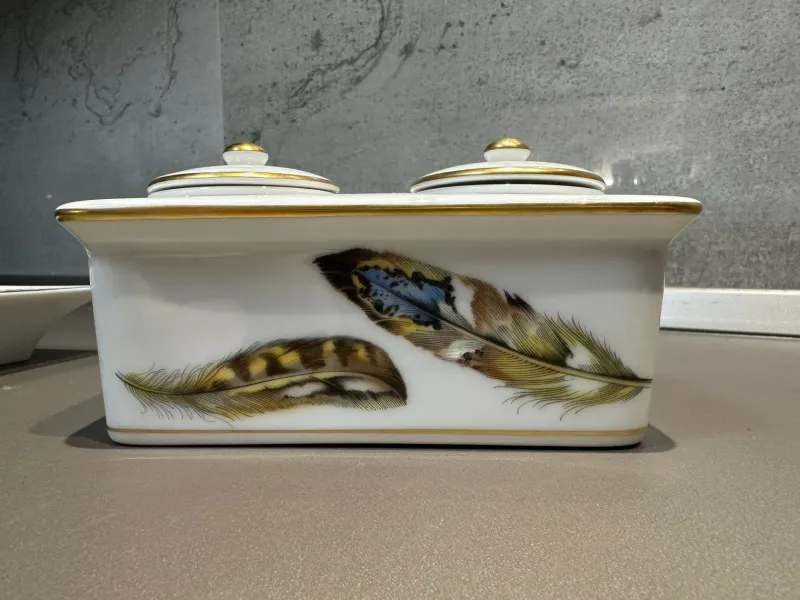 Pamono Ashtray and Inkwell Set by Vista Alegre, Set of 2> Ashtrays & Catchalls