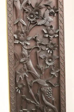Pamono Asian Carved Wooden Columns, 1890s, Set of 2