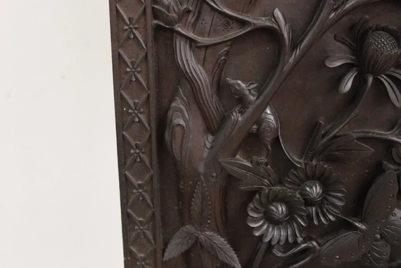 Pamono Asian Carved Wooden Columns, 1890s, Set of 2