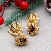 Pamono Asian Style 18 Karat Rose Gold Earrings with Articulated Firecracker Pendants, Set of 2> Earrings