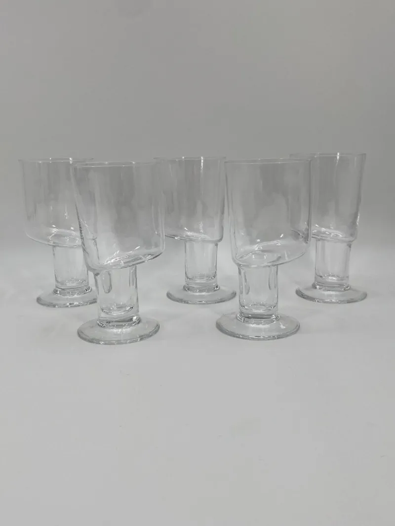 Sale Pamono Asymmetrical Water Glasses in Murano Glass by Carlo Moretti, Italy, 1990s, Set of 5
