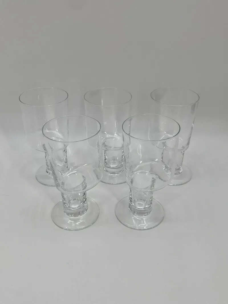Sale Pamono Asymmetrical Water Glasses in Murano Glass by Carlo Moretti, Italy, 1990s, Set of 5