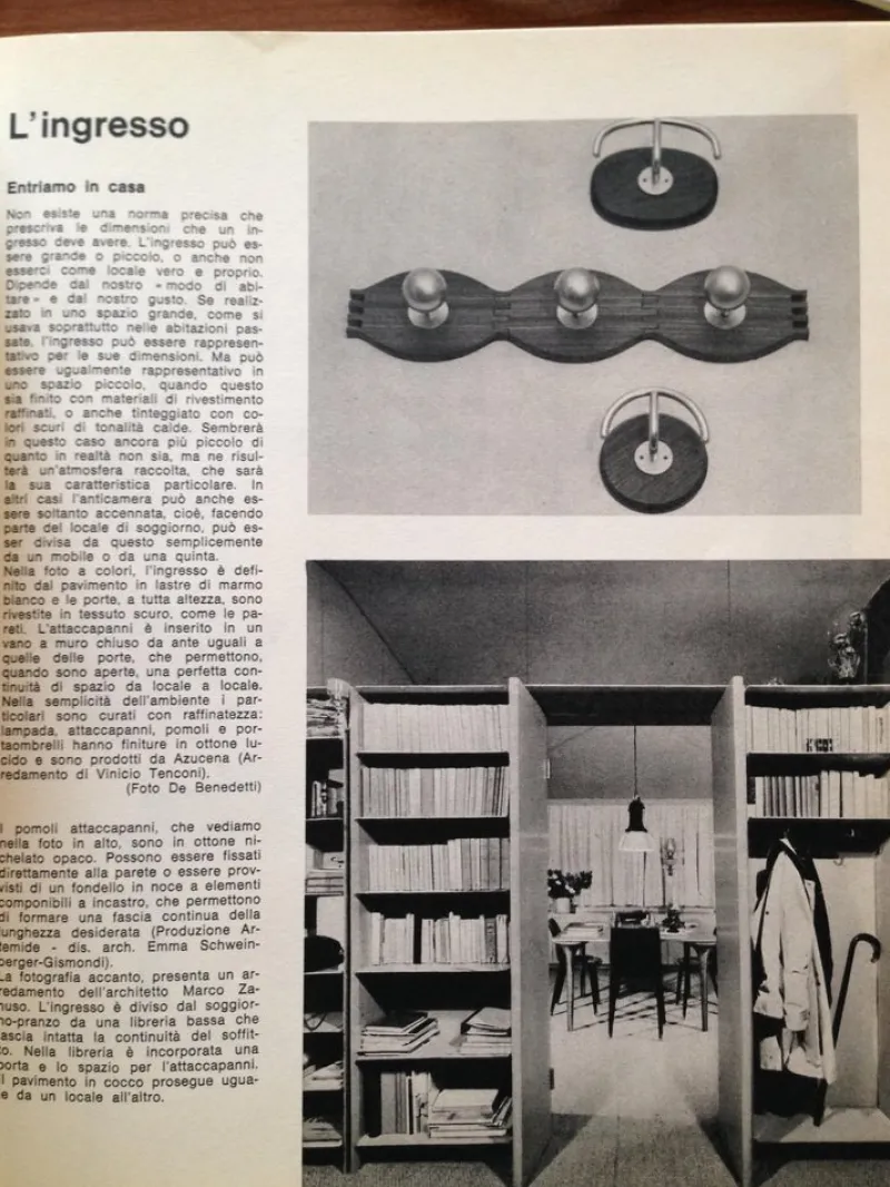 Outlet Pamono Attaccapanni Wall Coat Rack in Walnut & Burnished Brass by Sergio Mazza for Artemide, 1960s