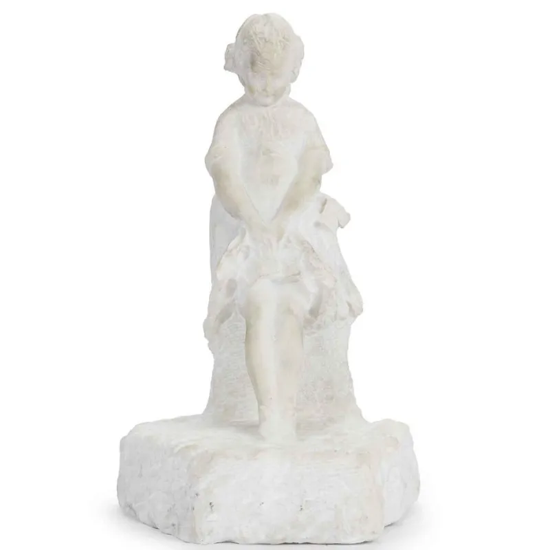 Pamono Attilio Prendoni, Sculpture of a Little Girl, 1920s-1940s, Marble> Art Deco