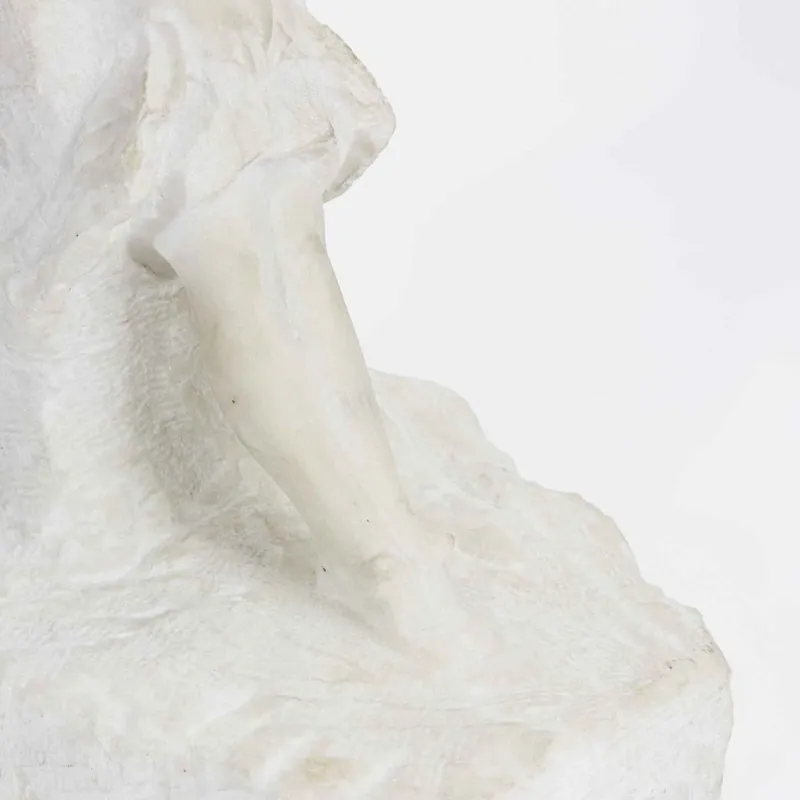 Pamono Attilio Prendoni, Sculpture of a Little Girl, 1920s-1940s, Marble> Art Deco