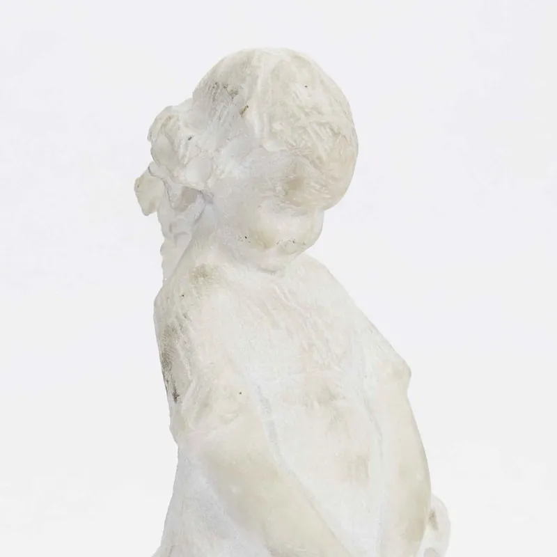 Pamono Attilio Prendoni, Sculpture of a Little Girl, 1920s-1940s, Marble> Art Deco