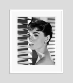 Pamono Audrey Hepburn Portrait Archival Pigment Print Framed In White by Alamy Archives> Mid-Century|Photography