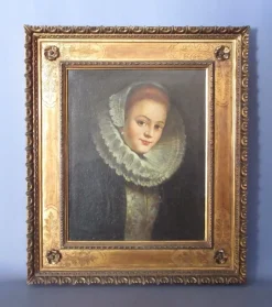 Pamono Audrik, Portrait of Countess, 1750, Oil on Canvas, Framed> Old Masters