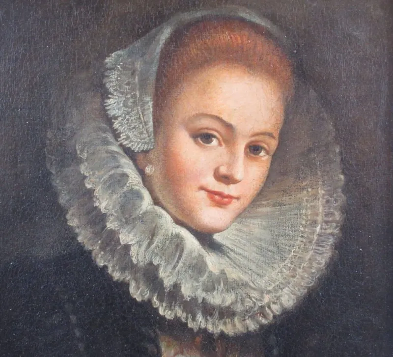 Pamono Audrik, Portrait of Countess, 1750, Oil on Canvas, Framed> Old Masters
