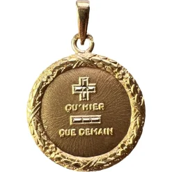 Discount Pamono Augis French Plus Quhier 18k Yellow Gold Love Charm Pendant, 1960s