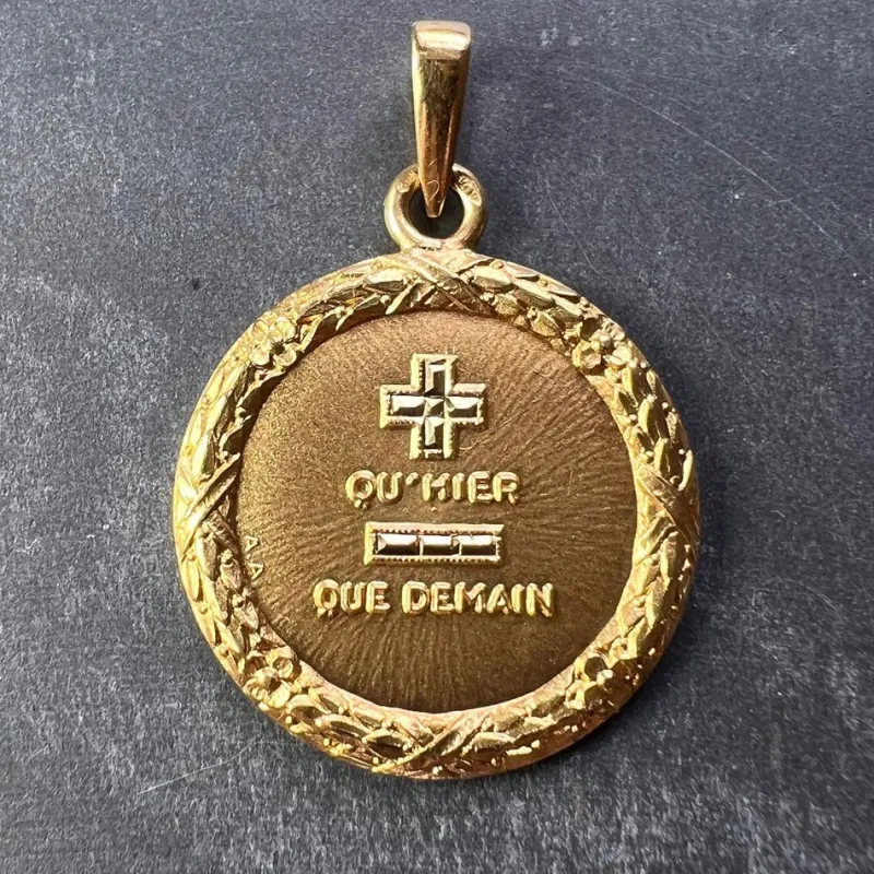Discount Pamono Augis French Plus Quhier 18k Yellow Gold Love Charm Pendant, 1960s