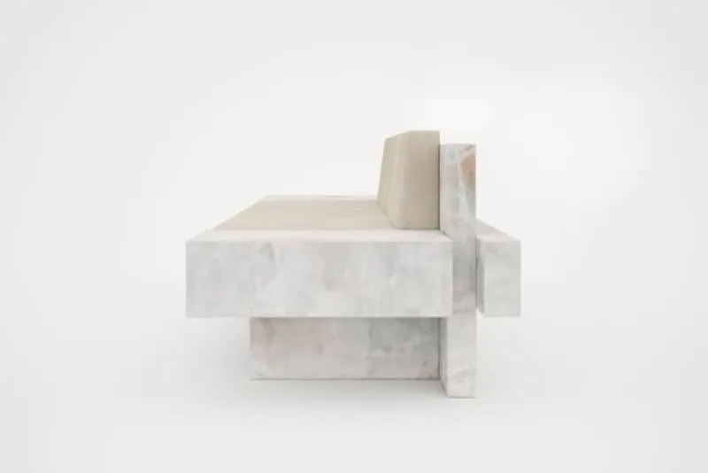 Best Pamono Auguste Piece 03 White Onyx Limited Edition Sofa by Tristan Montabord-Marc