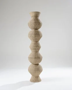 Pamono Aurea Column in Rattan from Heaps & Woods, 2010s> Pedestals And Columns