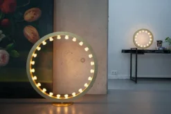 Pamono Aurora Mini 80 Circular Pink Floor Lamp by JSPR><noscript><img width=